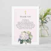 紫陽花エレガント宗教葬儀サンキューカード 招待状 (スタンド正面)