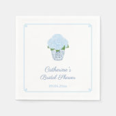 紫陽花エレガント生姜ジャガーベビーシャワーパーティー スタンダードカクテルナプキン (正面)