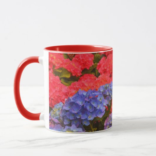紫陽花カラフルガーデン自然マグ マグカップ (左)