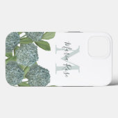 紫陽花スタイリッシュフローラモノグラパーソナライズされたム Case-Mate iPhoneケース (裏面 (横))