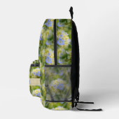 紫陽花パーソナライズされた柄 プリントバックパック (右)