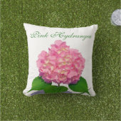 紫陽花ピンクフローラピンク花 アウトドアクッション (芝生)