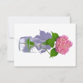 紫陽花ピンクフローラピンク花 セーブザデート (裏面)