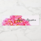 紫陽花ピンクフローラピンク花 ペットボトルラベル (シングルラベル)