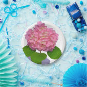 紫陽花ピンクフローラピンク花 ペーパープレート (パーティー)