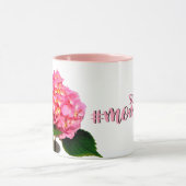 紫陽花ピンクフローラピンク花 マグカップ (中央)