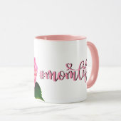 紫陽花ピンクフローラピンク花 マグカップ (正面右)