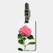 紫陽花ピンクフローラピンク花 ラゲッジタグ (正面縦)