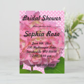 紫陽花ピンクフローラピンク花 招待状 (スタンド正面)