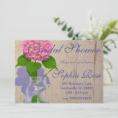 紫陽花ピンクフローラピンク花 招待状 (スタンド正面)