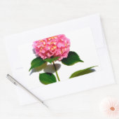 紫陽花ピンクフローラピンク花 長方形シール (封筒)