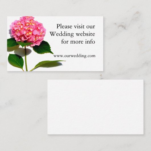 紫陽花ピンクフローラ エンクロージャーカード (正面/裏面)