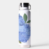 紫陽花フローラ結婚の名パーソナライズされた前 ウォーターボトル (背面)