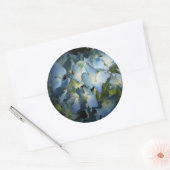 紫陽花フローラ花写真 ラウンドシール (封筒)