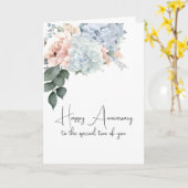 紫陽花ブーケ記念日 カード (黄色い花)