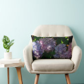 紫陽花ロマンチックなピンクのブルーパープルフローラ ランバークッション (椅子)