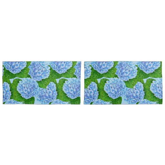 紫陽花ワテロール 枕カバー (正面-セット)