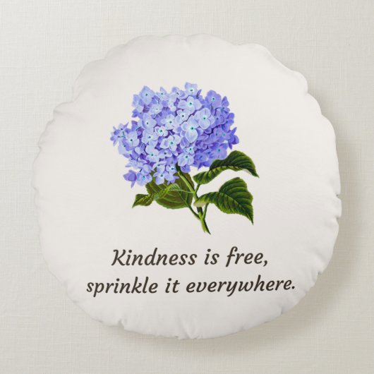 紫陽花引用文円枕 ラウンドクッション (正面)