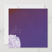 紫陽花渦巻形の深いパープルブライダルシャワー 招待状 (裏面)