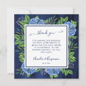 紫陽花素朴の役人に感謝結婚する サンキューカード (正面)