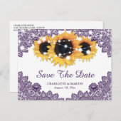 紫陽花素朴の結婚式の日付を保存 案内ポストカード (正面/裏面)