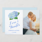 紫陽花結婚の写真 サンキューカード (正面/裏面)