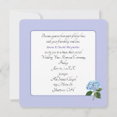 紫陽花結婚の願い 招待状 (裏面)