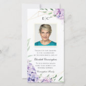 紫陽花薄紫フローラ幾何学記念館 サンキューカード (正面)