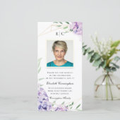 紫陽花薄紫フローラ幾何学記念館 サンキューカード (スタンド正面)