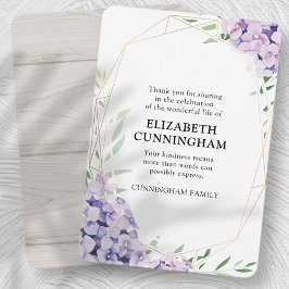 紫陽花薄紫フローラ幾何学記念館 サンキューカード