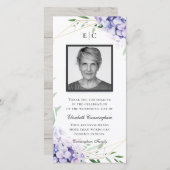 紫陽花薄紫フローラ幾何学記念館 サンキューカード (正面/裏面)