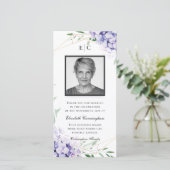 紫陽花薄紫フローラ幾何学記念館 サンキューカード (スタンド正面)