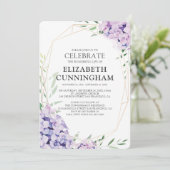 紫陽花薄紫フローラ幾何学記念館 招待状 (スタンド正面)