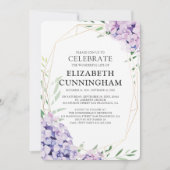 紫陽花薄紫フローラ幾何学記念館 招待状 (正面)