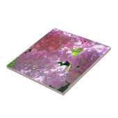 紫陽花、ピンク色の花 タイル (側面)