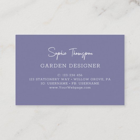 紫陽花 名刺 (裏面)