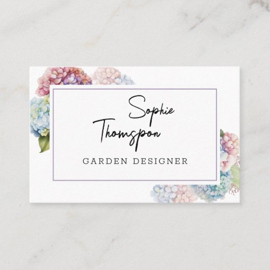 紫陽花 名刺 (正面)