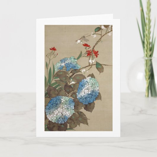 紫陽花, 抱一 Hydrangea, Hōitsu カード (正面)