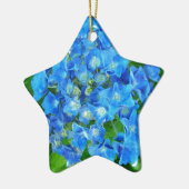 紫陽花。花の写真。 セラミックオーナメント (左)