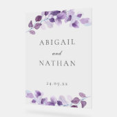 紫離れ結婚の歓迎の儀式の大きなサイン アクリルサイン (傾斜)