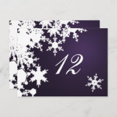 紫雪の冬のウェディングテーブル ポストカード (正面/裏面)