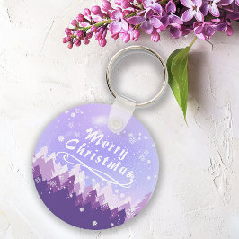 紫雪冬メリークリスマスハッピーニューイヤー キーホルダー