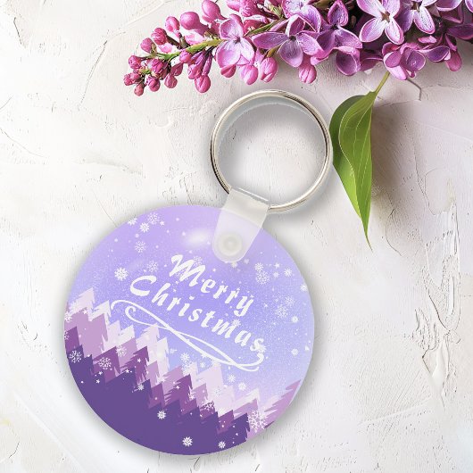 紫雪冬メリークリスマスハッピーニューイヤー キーホルダー