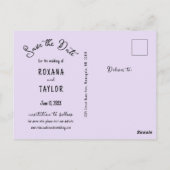 紫青あじさい結婚の写真保存日 ポストカード (裏面)