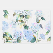 紫青あじさい花 ラッピングペーパーシート (正面3)