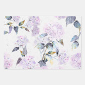 紫青あじさい花 ラッピングペーパーシート (正面)