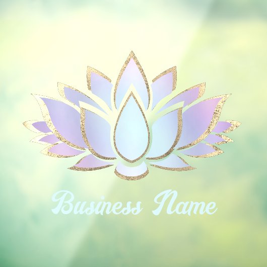 紫青い蓮の花 ウィンドウサイン (シート3)