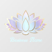 紫青い蓮の花 ウィンドウサイン (シート)