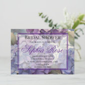 紫青かわいらし水色フローラブライダルシャワー 招待状 (スタンド正面)