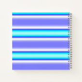 紫青と白の感謝のストライプジャーナル ノートブック (裏面)